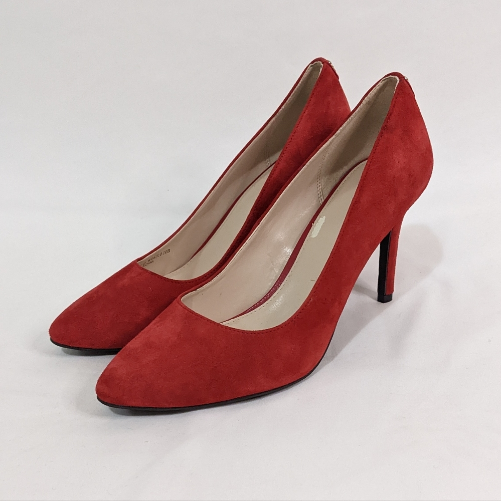 Cole Haan Helen Grand OS Red Leather Suede Pumps - Picture 1 of 12